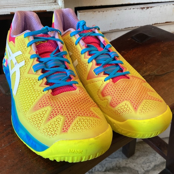 ASICS Gel Resolution 8 Tennis Shoes Yellow size 12 - Picture 5 of 12